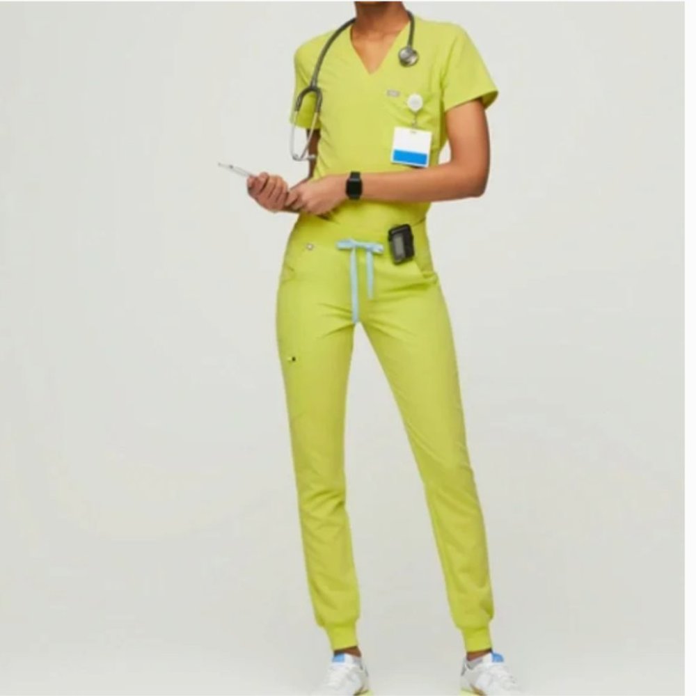 Figs Lime Green Scrub Set